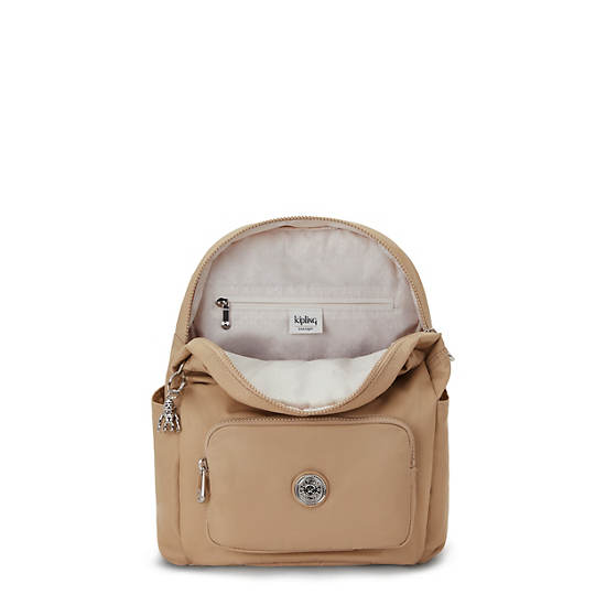 Kipling City Pack Small Backpacks Natural Beige | AU 1513LI